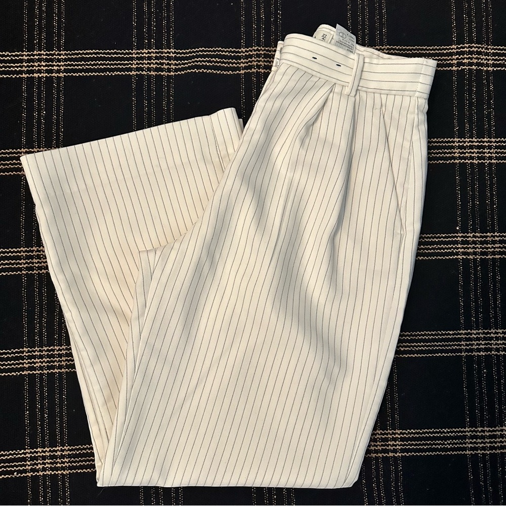 Striped White Pants